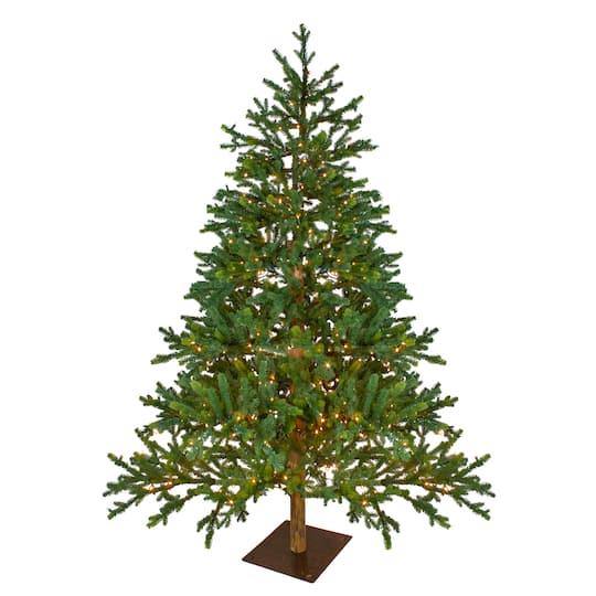 6.5ft. Pre-Lit Full North Pine Artificial Christmas Tree, Clear LED Lights
